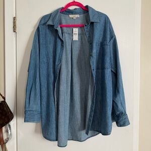 LOFT Light Blue Denim Shirt
